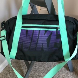 Nike Gym Bag, Small Duffel Dark Gary Charcoal, Mint Green, Purple